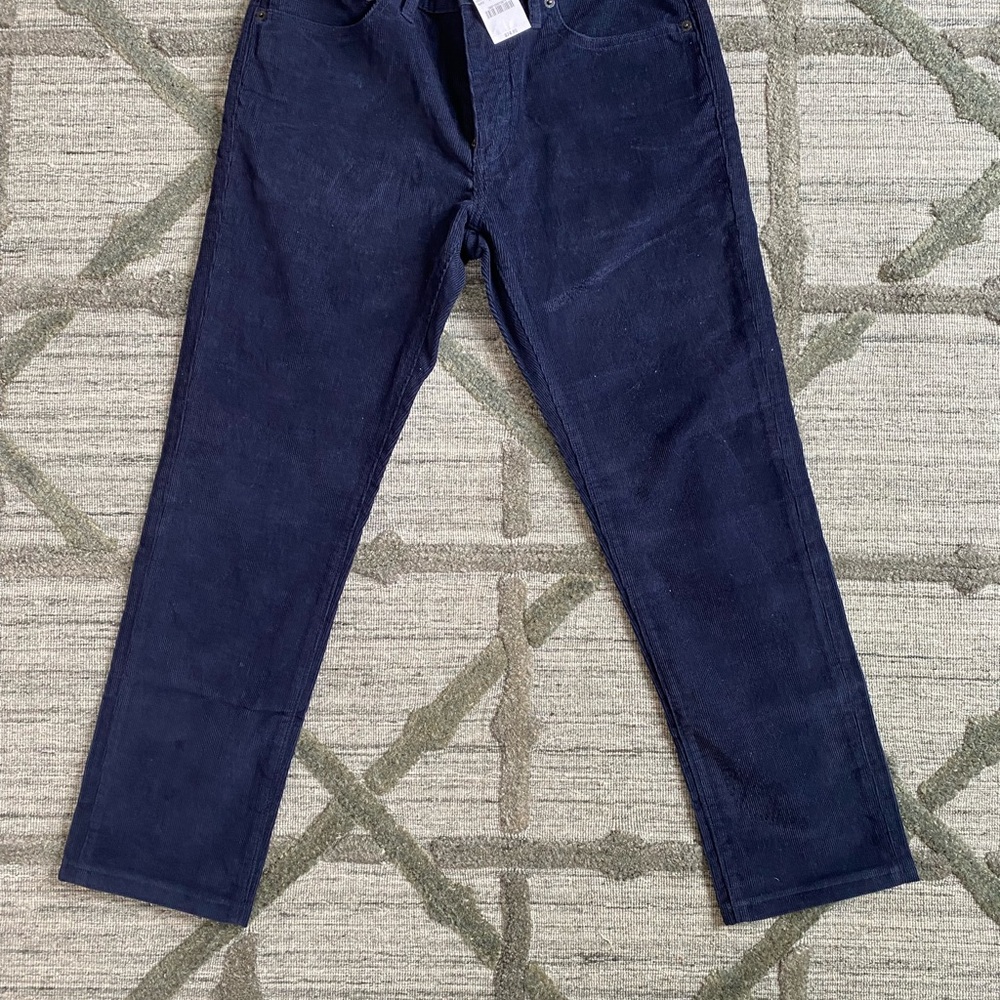 J. Crew Men's Deep Blue Corduroy Pants